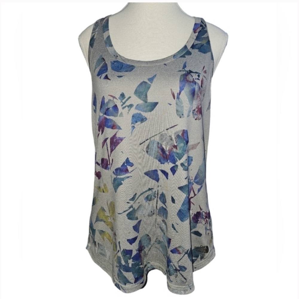 NEW WITH TAGS The North Face Racerback Key Hole Leaf/Floral Tank Top Size L